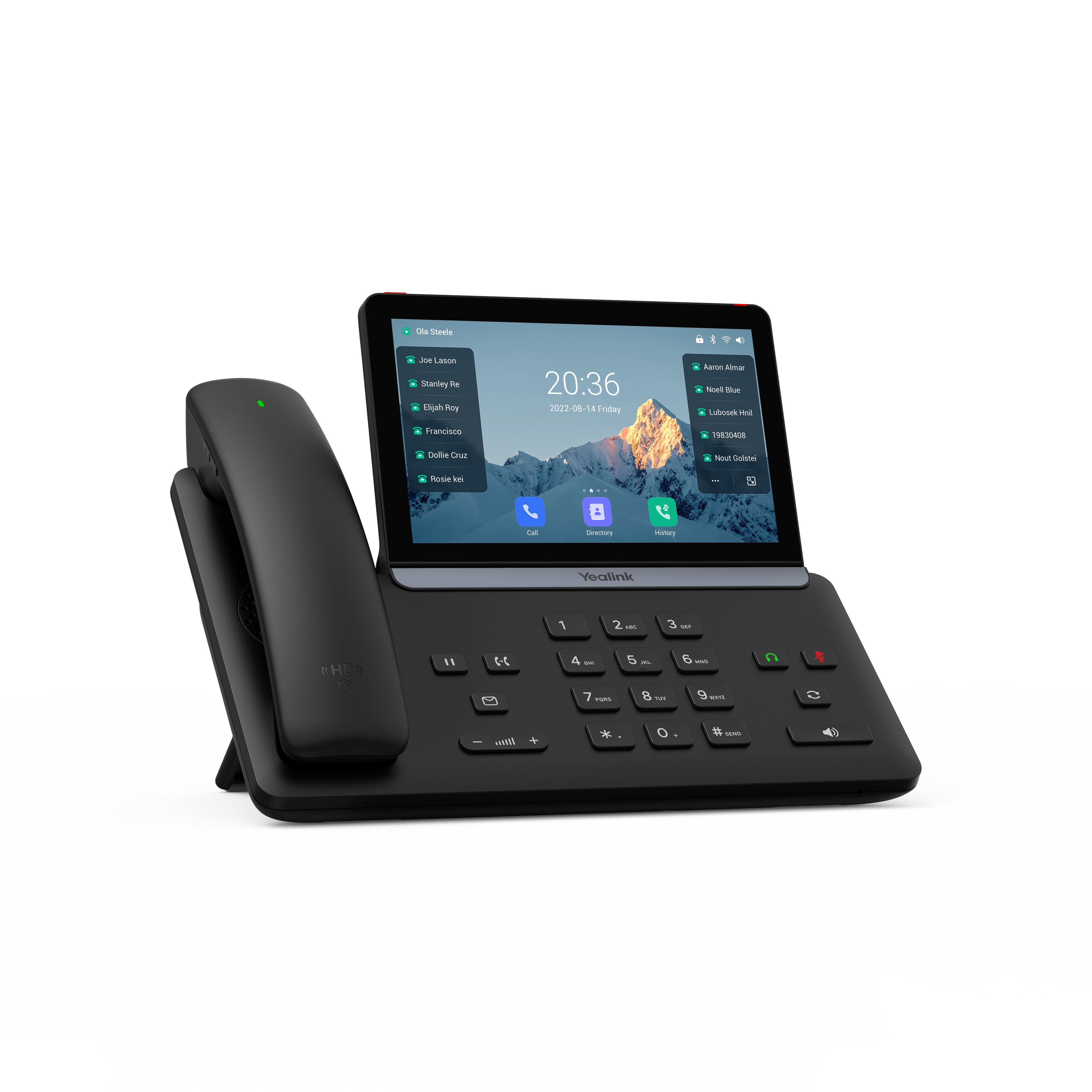 Yealink SIP-T88W Pro — Smart Business IP Phone (Android 13, 7" Touchscreen, Wi-Fi, Bluetooth Handset BTH88, Optimal HD Audio)