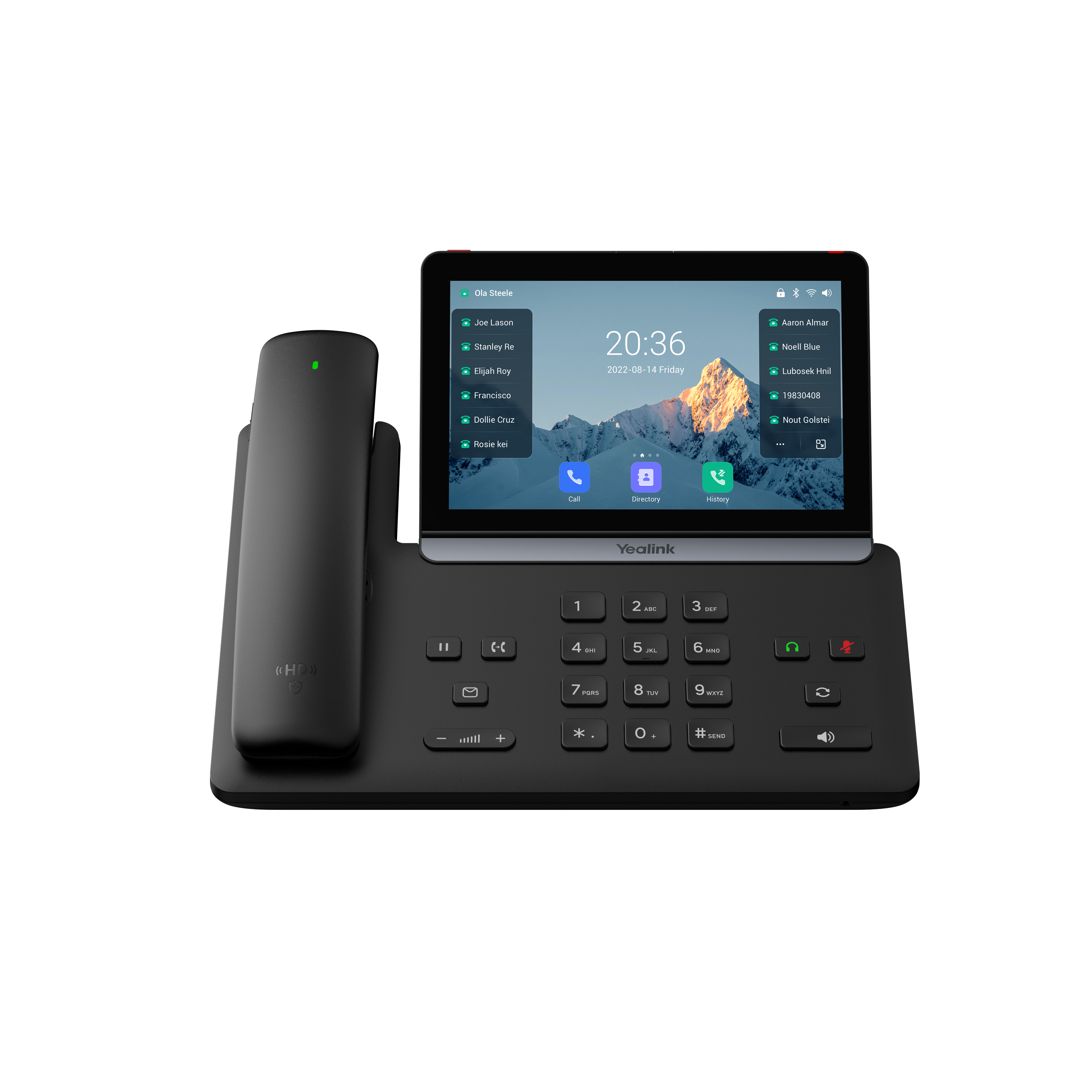 Yealink SIP-T88W Pro — Smart Business IP Phone (Android 13, 7" Touchscreen, Wi-Fi, Bluetooth Handset BTH88, Optimal HD Audio)