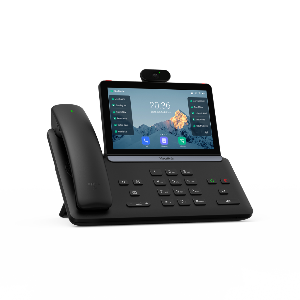 Yealink SIP-T88V Pro — Executive Video IP Phone (Android 13, 7" Touchscreen, 5MP Camera, Wi-Fi, BTH88, Optimal HD Audio)