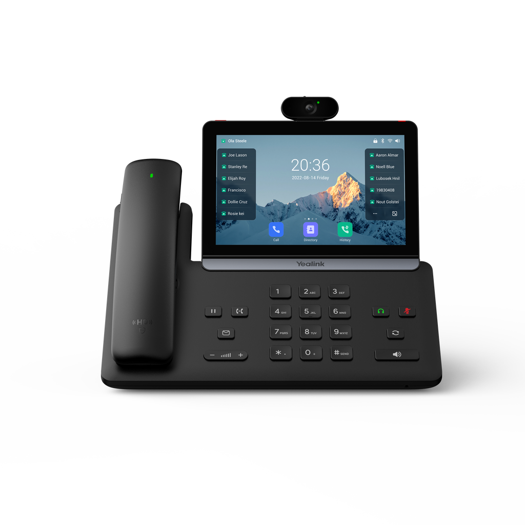Yealink SIP-T88V Pro — Executive Video IP Phone (Android 13, 7" Touchscreen, 5MP Camera, Wi-Fi, BTH88, Optimal HD Audio)