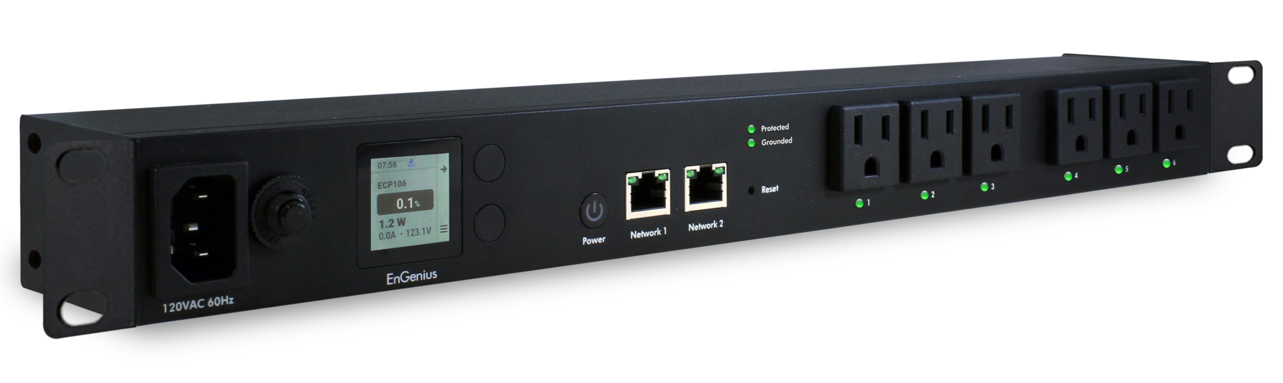 EnGenius ECP106 — Cloud‑Managed 1U Smart PDU (6 Outlets, TAA Compliant)