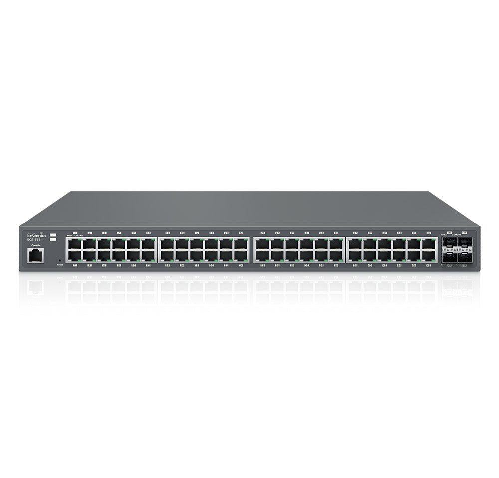 EnGenius ECS1552 — Cloud‑Managed 48‑Port Gigabit Switch with 4× 10G SFP+ Uplinks