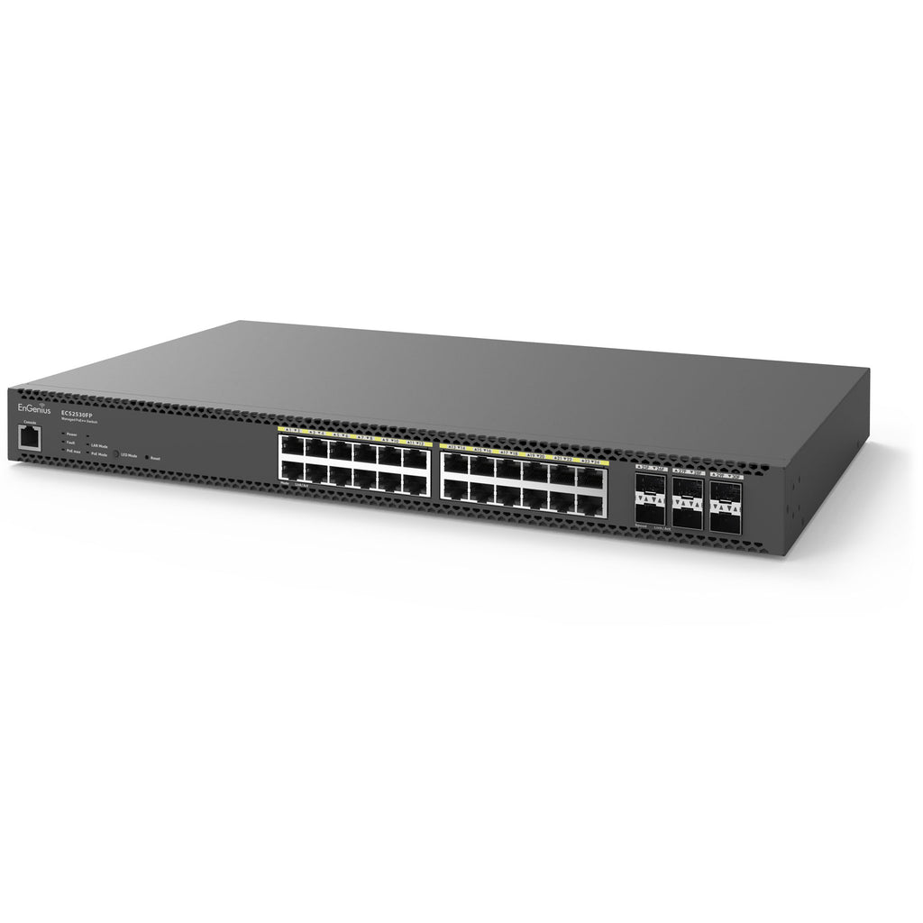 EnGenius ECS2530FP — 24‑Port 2.5GbE PoE++ Multi‑Gig Cloud‑Managed Switch (TAA Compliant)
