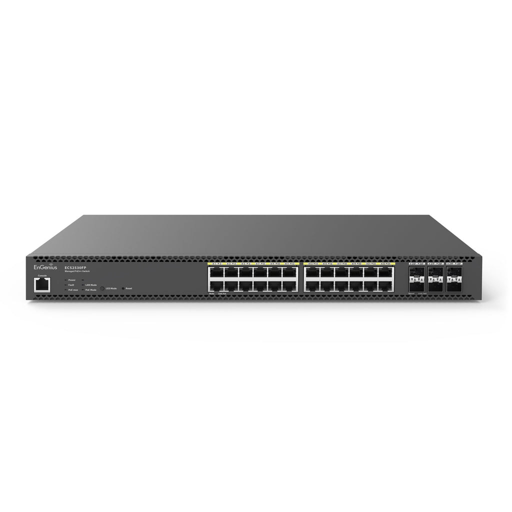 EnGenius ECS2530FP — 24‑Port 2.5GbE PoE++ Multi‑Gig Cloud‑Managed Switch (TAA Compliant)