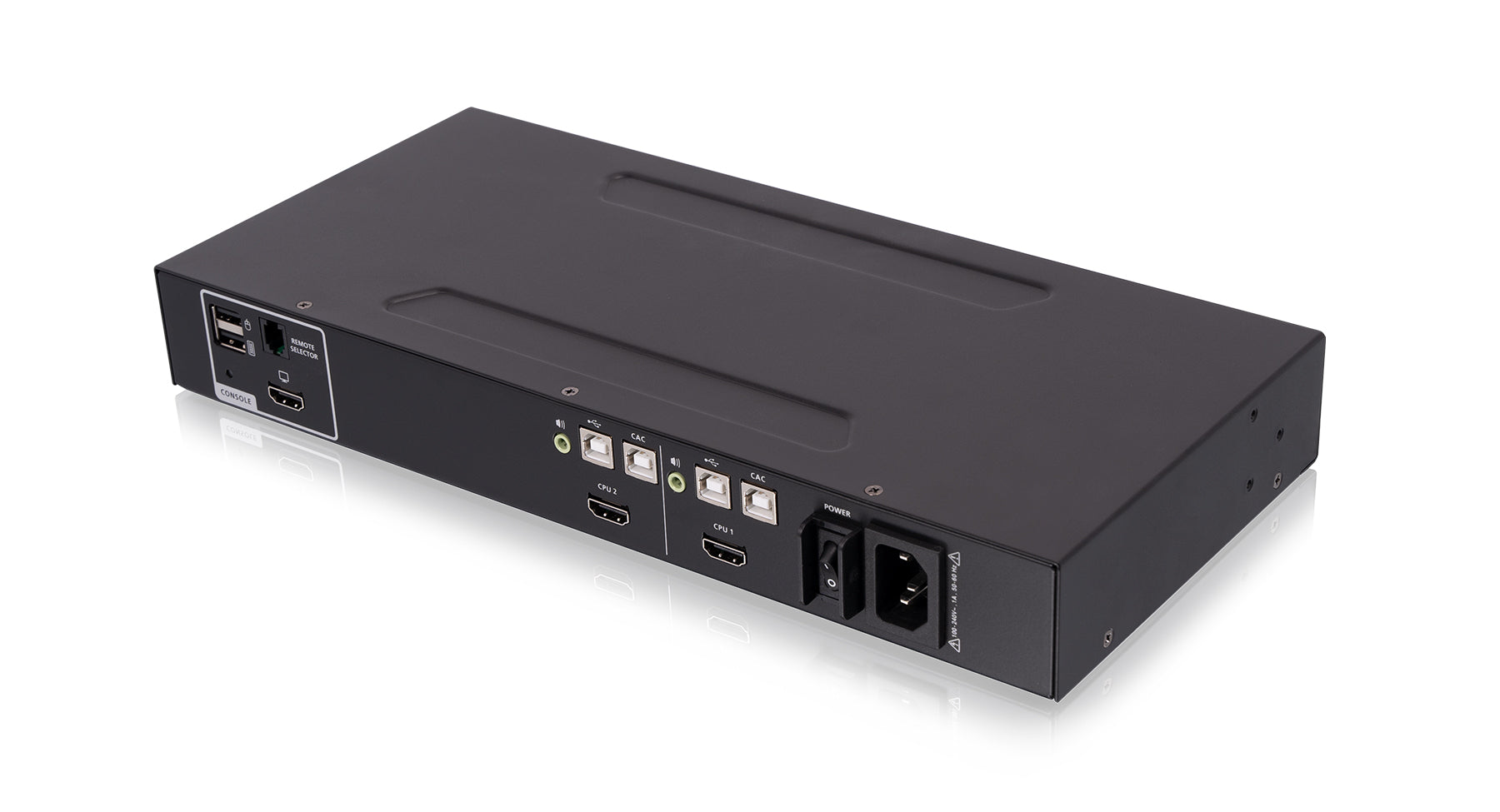 IOGEAR GCS1312TAA4C — 2‑Port Single‑View HDMI Secure KVM Switch with CAC & Audio – NIAP PP4.0, TAA Compliant