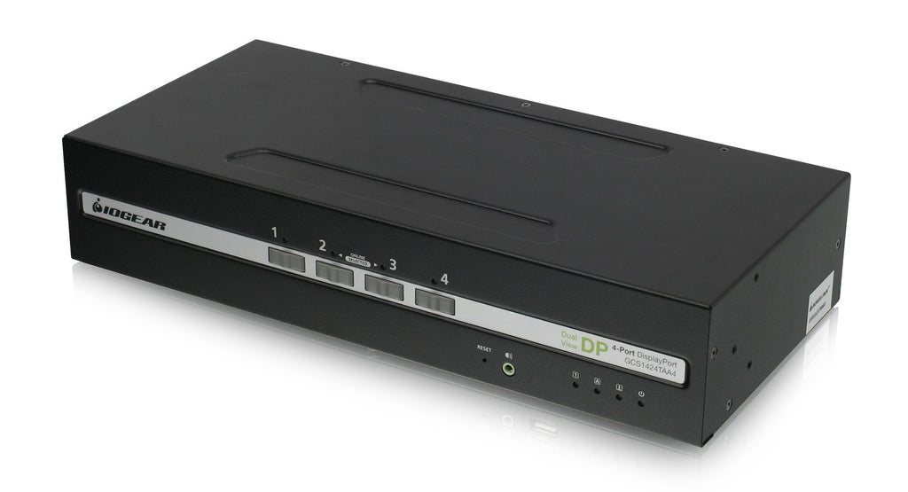 IOGEAR GCS1424TAA4C — 4‑Port Dual‑View HDMI Secure KVM Switch with CAC & Audio (TAA Compliant)