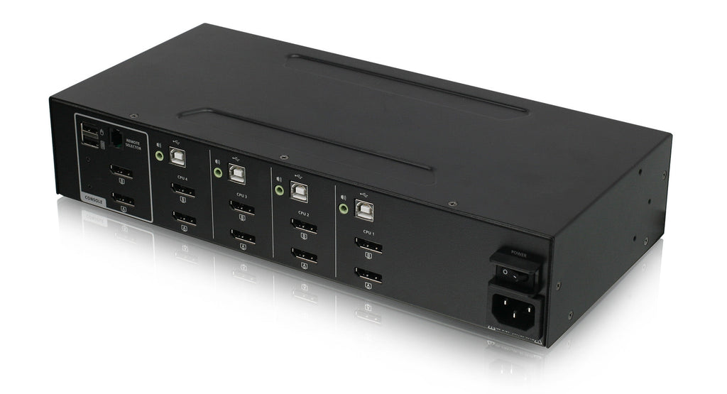 IOGEAR GCS1424TAA4C — 4‑Port Dual‑View HDMI Secure KVM Switch with CAC & Audio (TAA Compliant)