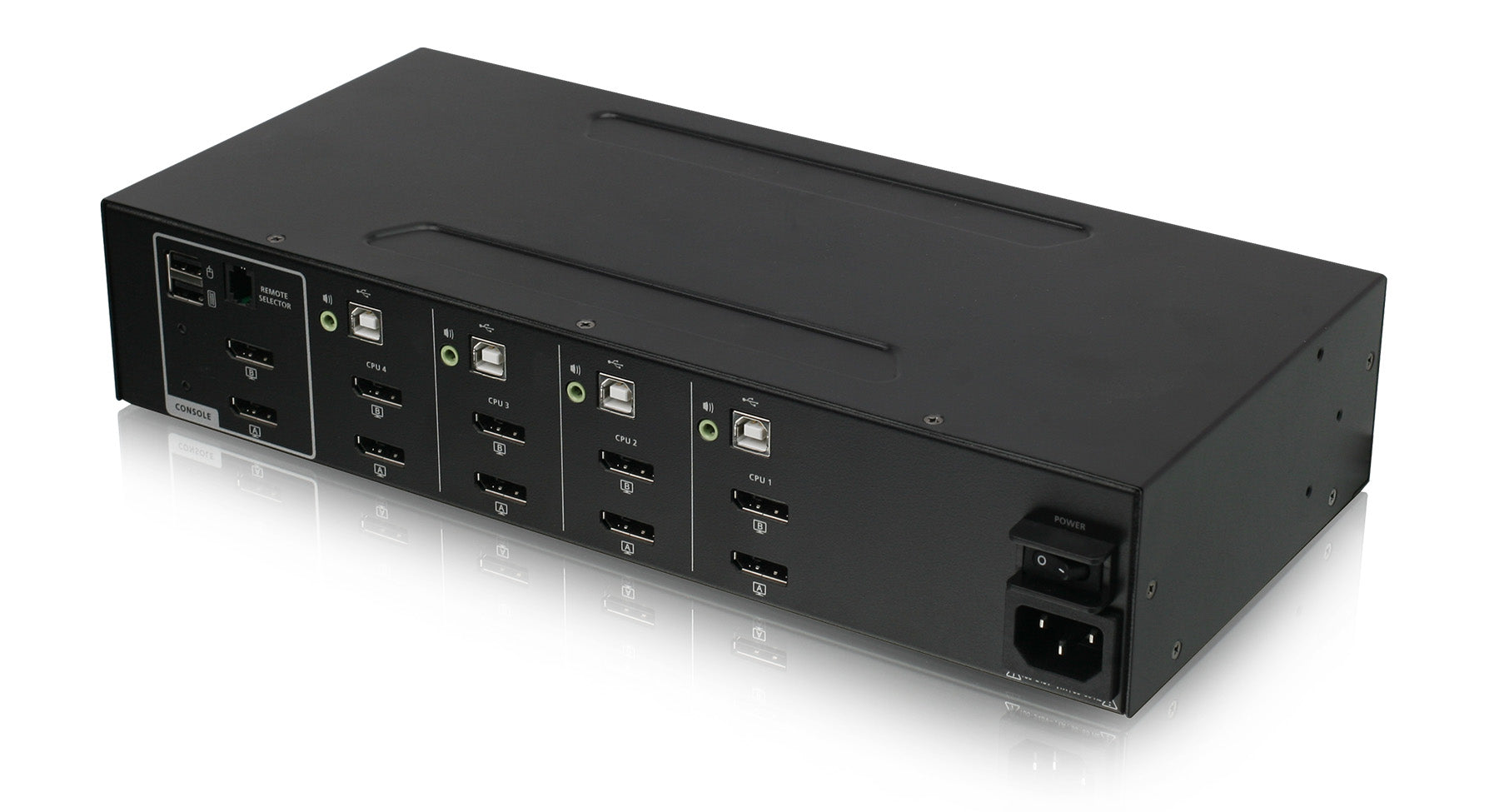 IOGEAR GCS1424TAA4C — 4‑Port Dual‑View HDMI Secure KVM Switch with CAC & Audio (TAA Compliant)