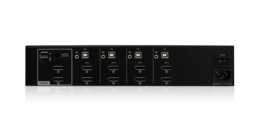 IOGEAR GCS1424TAA4C — 4‑Port Dual‑View HDMI Secure KVM Switch with CAC & Audio (TAA Compliant)
