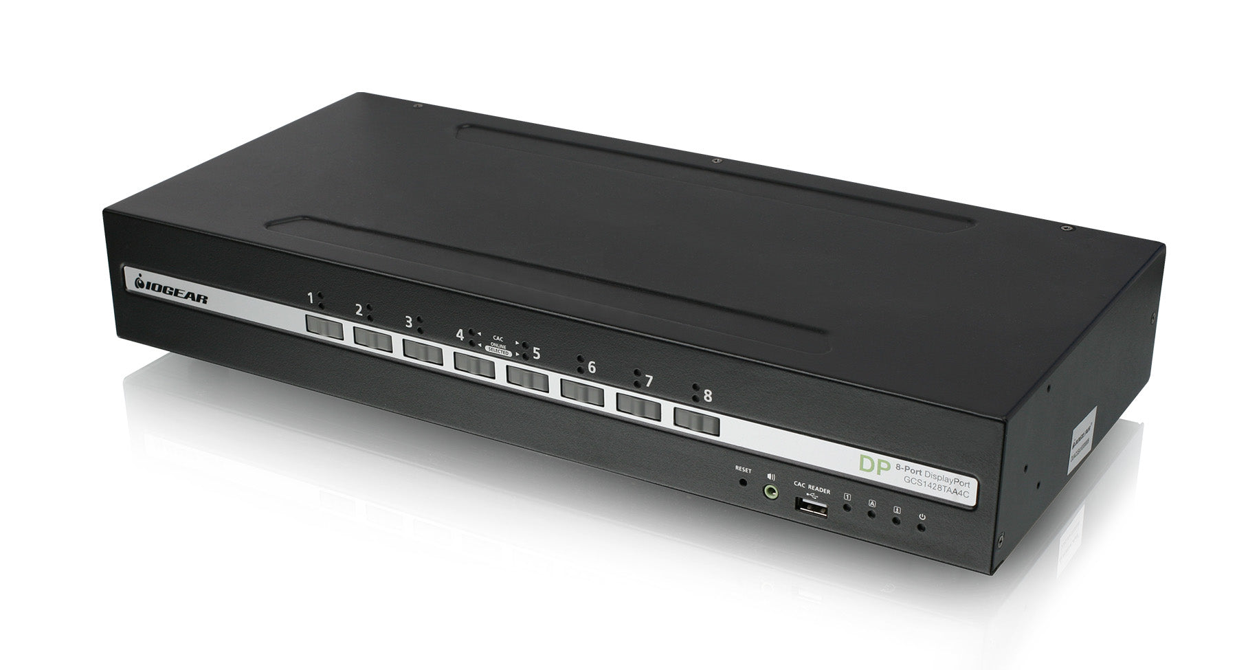 IOGEAR GCS1428TAA4C — 8‑Port Dual‑View HDMI Secure KVM Switch with CAC & Audio (TAA Compliant)