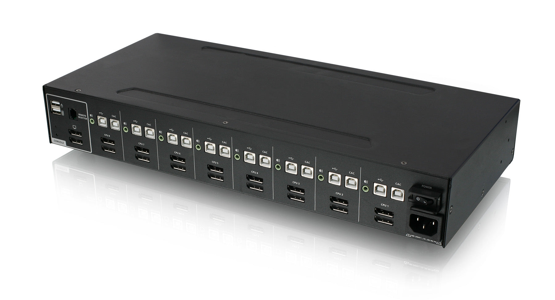 IOGEAR GCS1428TAA4C — 8‑Port Dual‑View HDMI Secure KVM Switch with CAC & Audio (TAA Compliant)