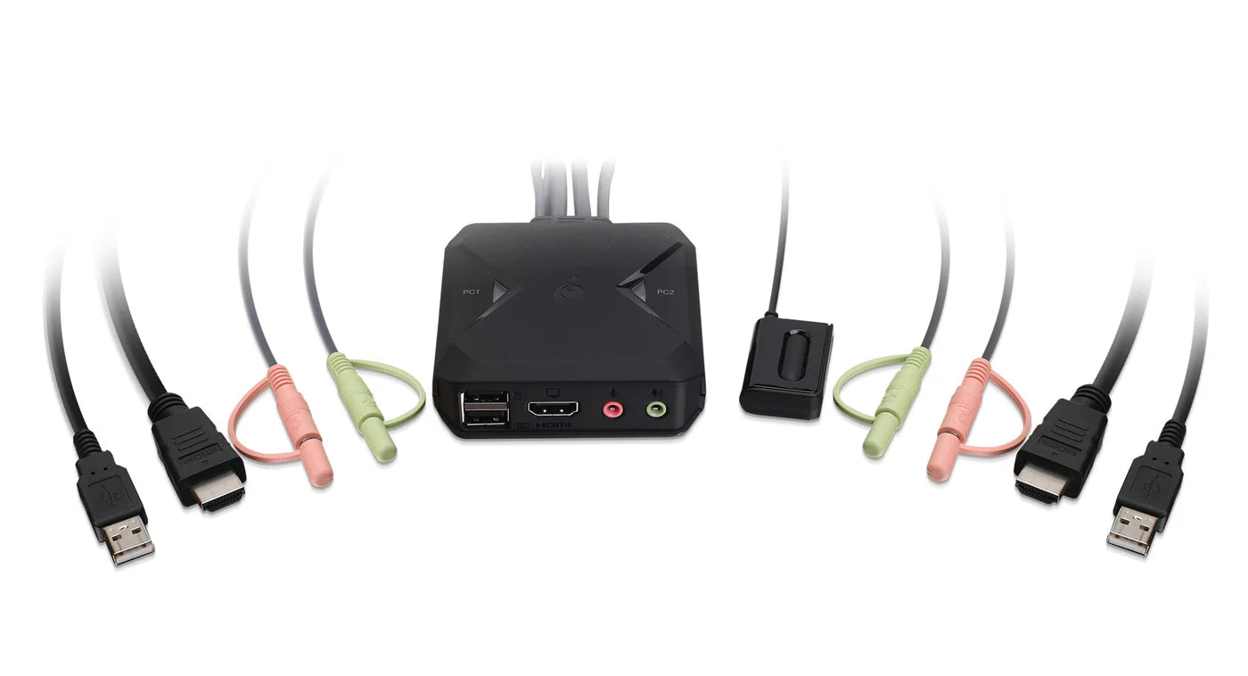 IOGEAR GCS92HU — 2‑Port USB‑C / USB‑A HDMI KVM Switch with 4K @ 60Hz Support