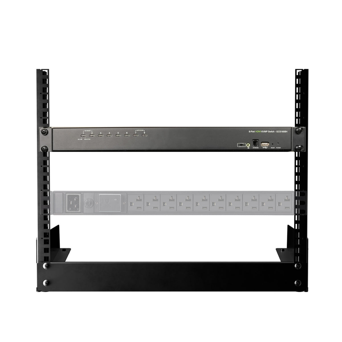 IOGEAR GRDH8U — 8U 19" Open Frame Desktop Rack (TAA Compliant)