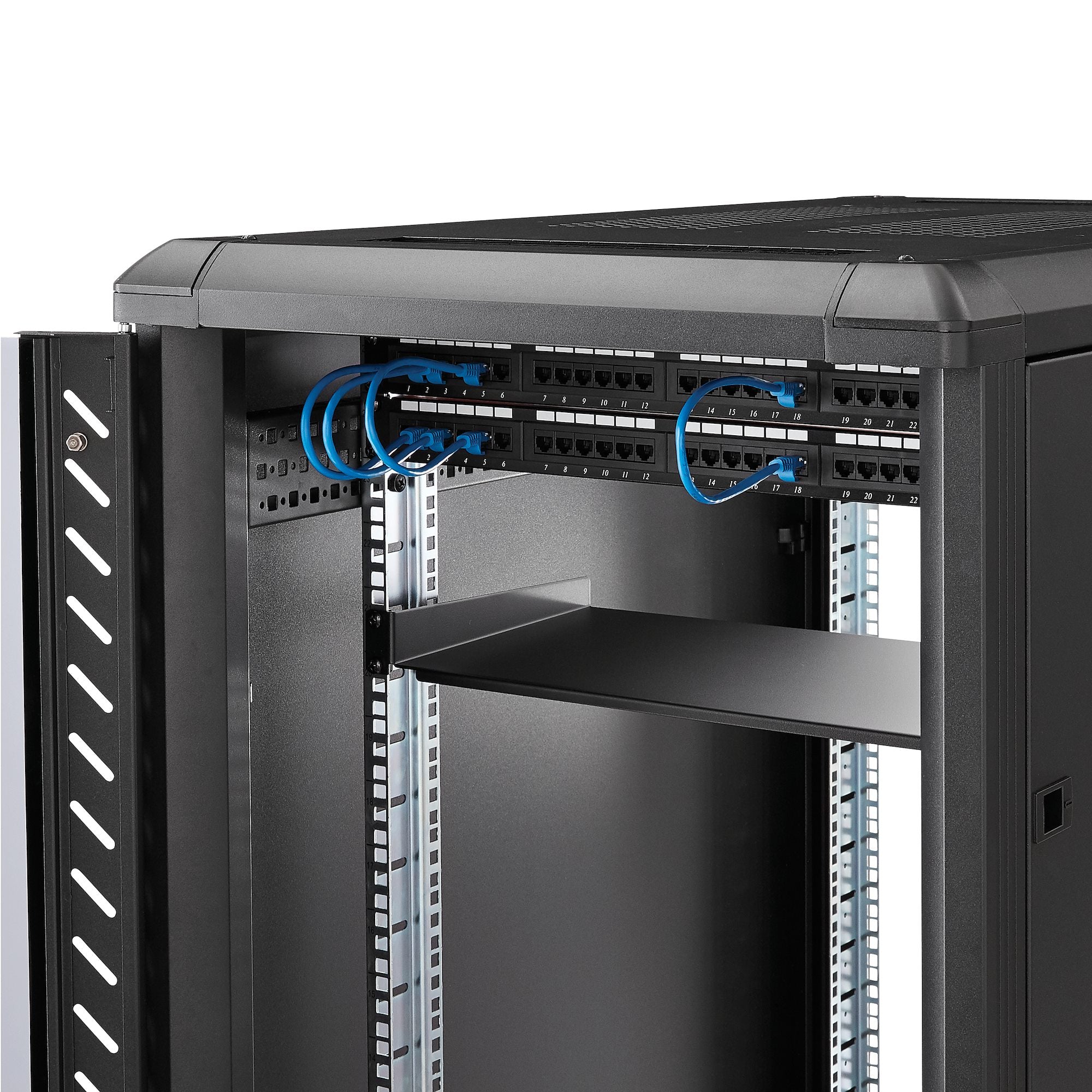 StarTech CABSHELF1U10 — 1U 10" Deep Fixed Rack Shelf (Solid Steel, 19" Rackmount)