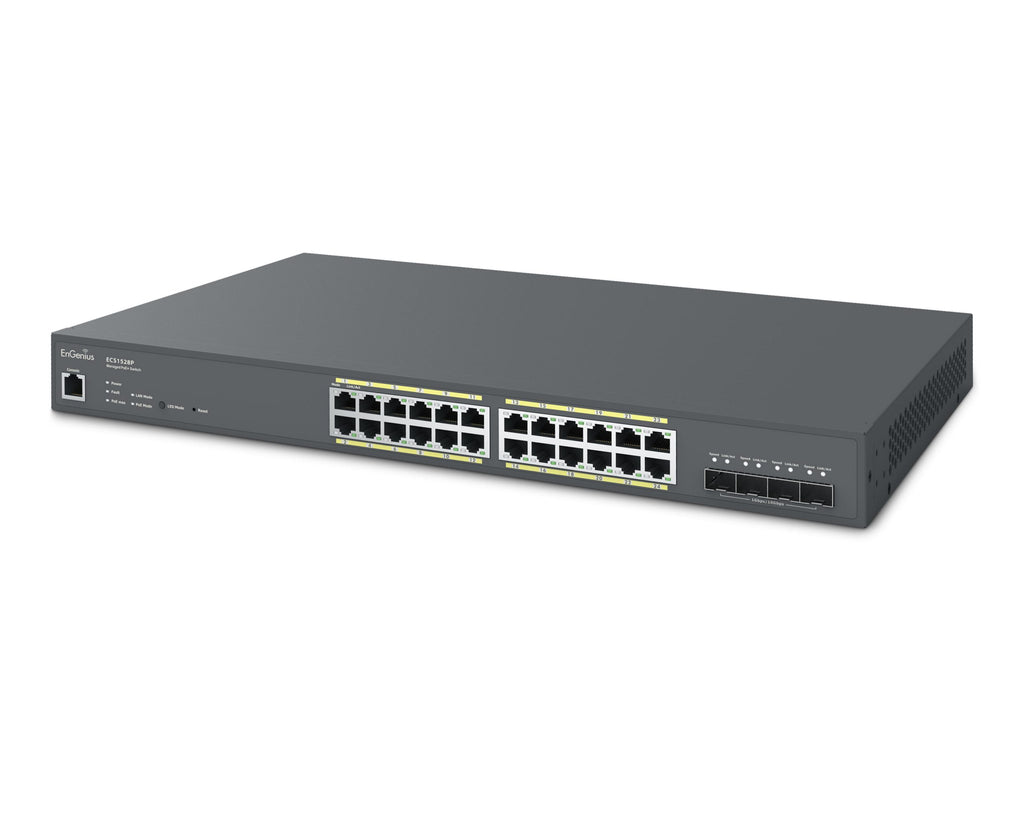 EnGenius ECS1528P — Cloud‑Managed 24‑Port Gigabit PoE+ Switch with 4× 10G SFP+ Uplinks