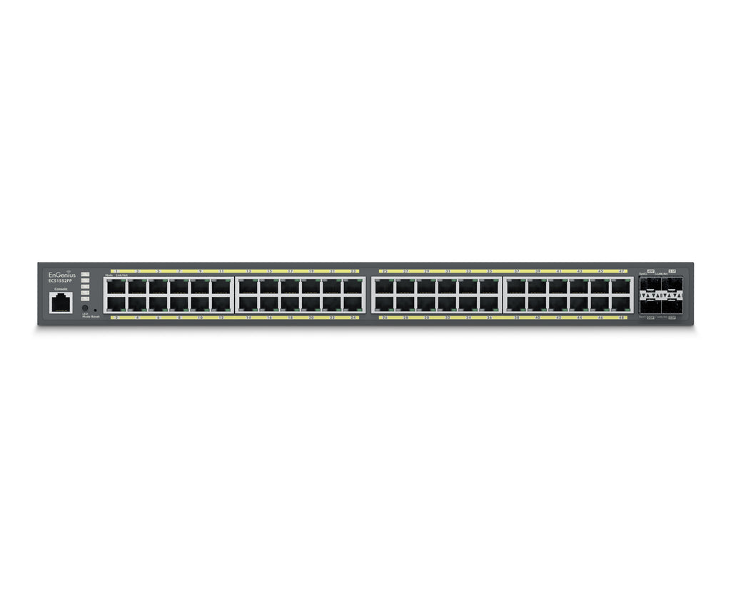 EnGenius ECS1552FP — 48‑Port Gigabit PoE+ Cloud‑Managed Enterprise Switch (740W, TAA Compliant)