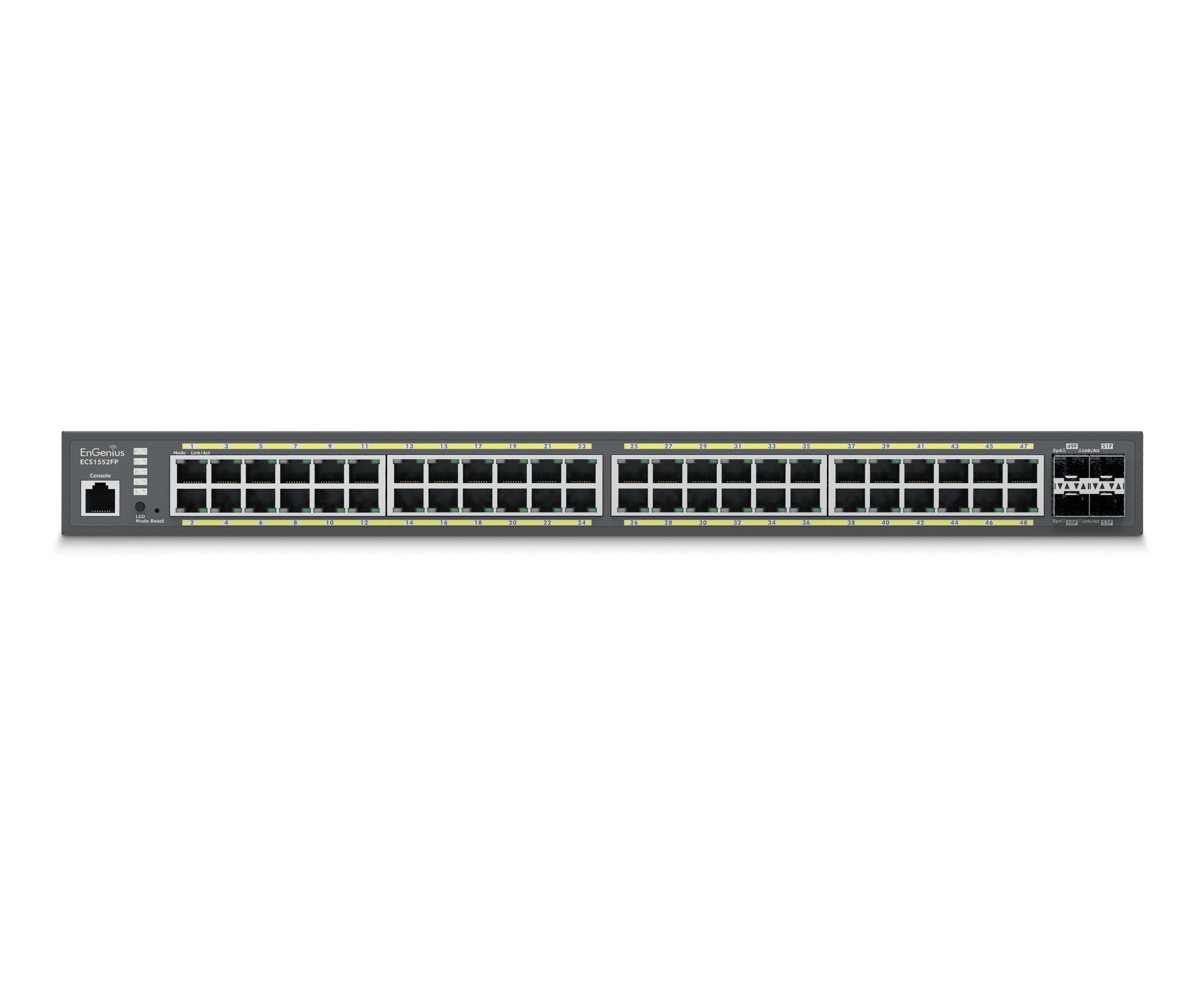EnGenius ECS1552FP — 48‑Port Gigabit PoE+ Cloud‑Managed Enterprise Switch (740W, TAA Compliant)