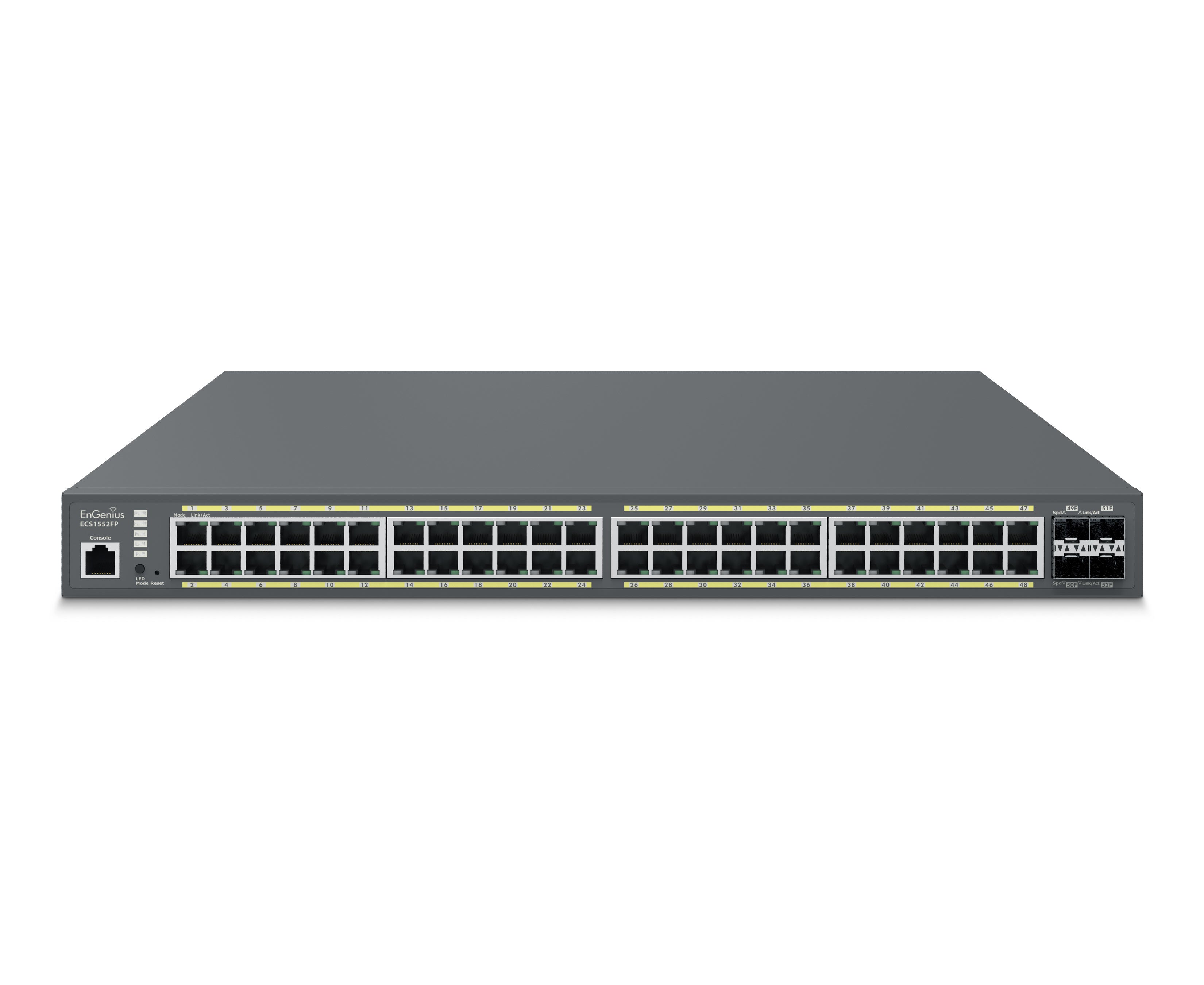 EnGenius ECS1552FP — 48‑Port Gigabit PoE+ Cloud‑Managed Enterprise Switch (740W, TAA Compliant)