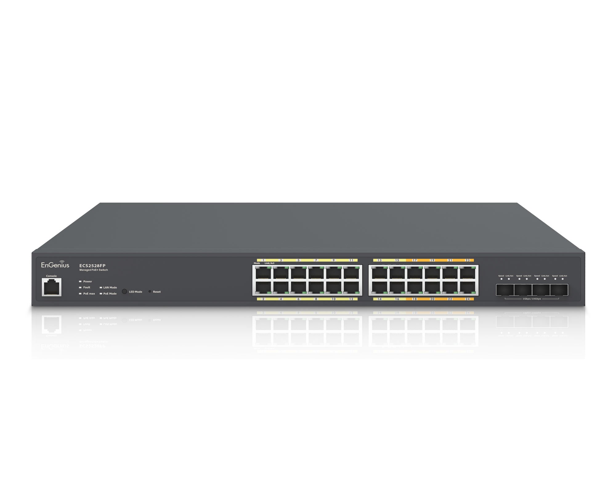 EnGenius ECS2528FP — Cloud‑Managed 24‑Port Multi‑Gigabit PoE+ Switch with 4× 10G SFP+ Uplinks