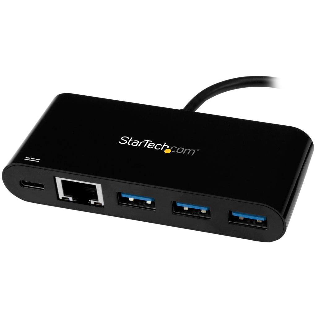 StarTech HB30C3AGEPD — USB‑C to USB‑A Hub with Gigabit Ethernet & 60W Power Delivery Passthrough