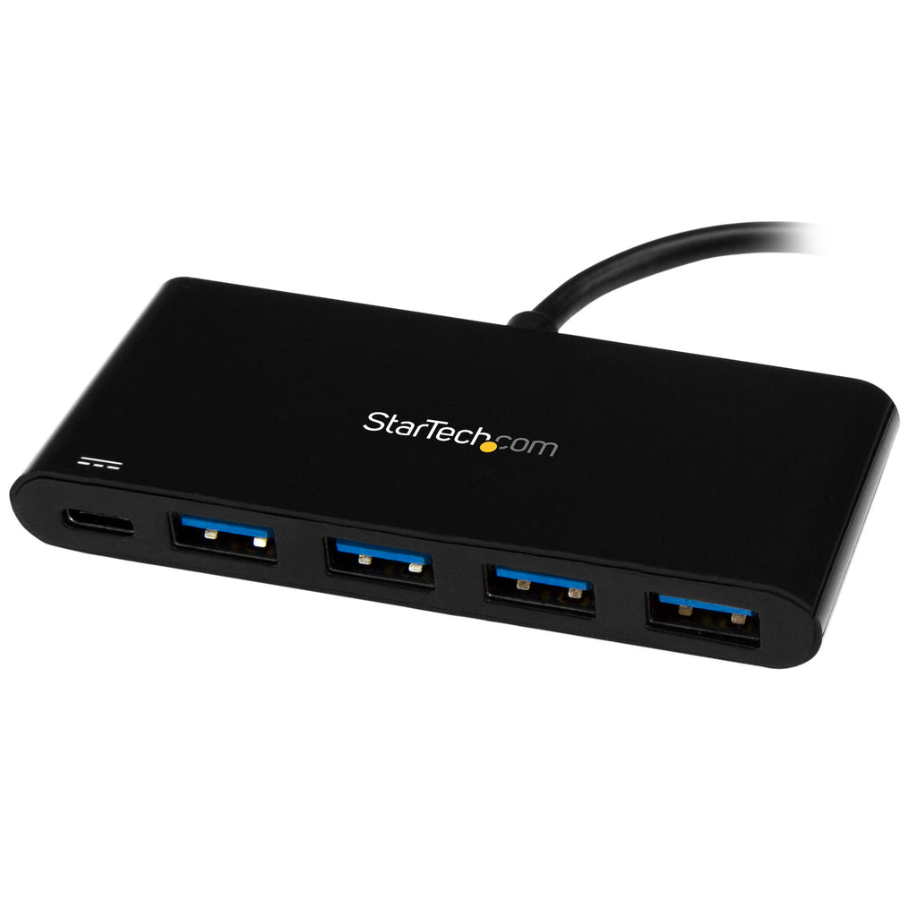 StarTech HB30C4AFPD — USB‑C to 4‑Port USB‑A Hub with 60W Power Delivery Passthrough