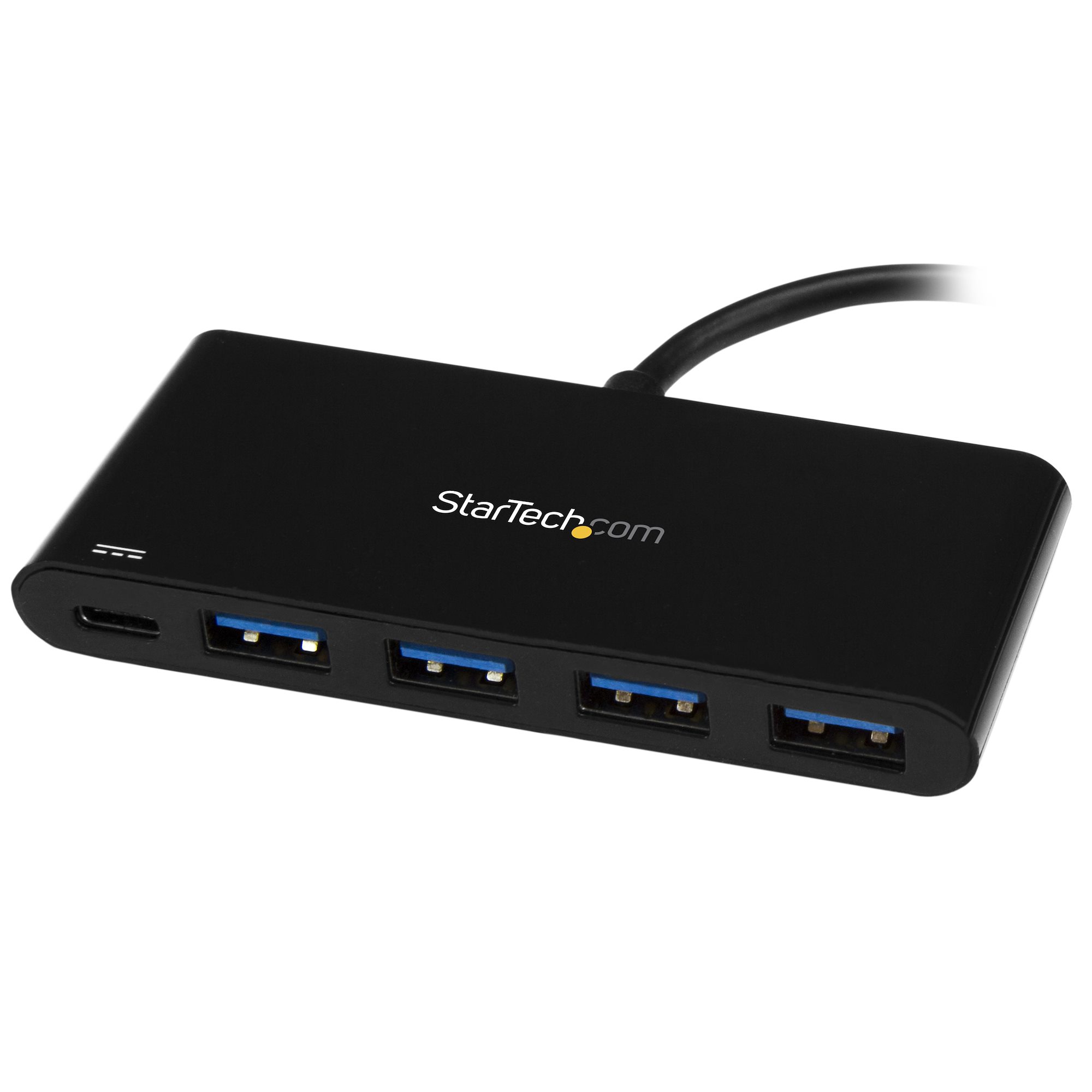 StarTech HB30C4AFPD — USB‑C to 4‑Port USB‑A Hub with 60W Power Delivery Passthrough