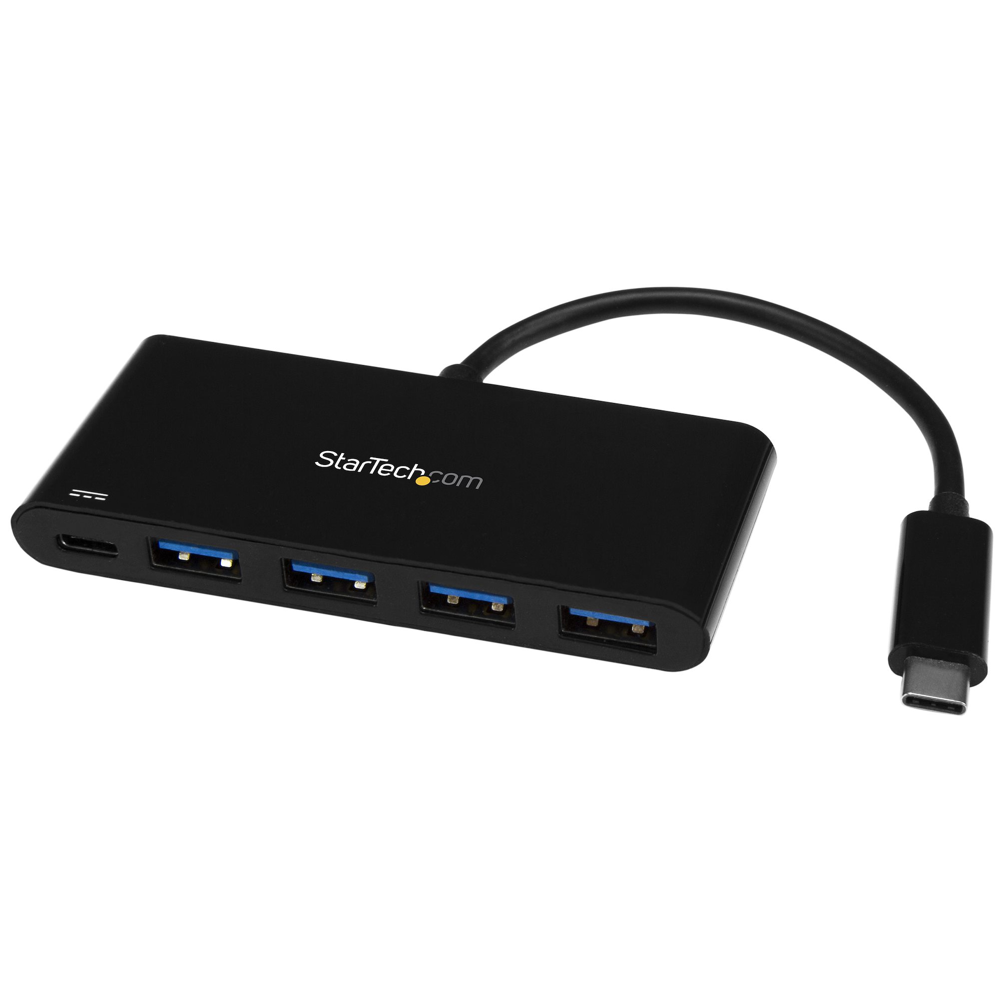 StarTech HB30C4AFPD — USB‑C to 4‑Port USB‑A Hub with 60W Power Delivery Passthrough