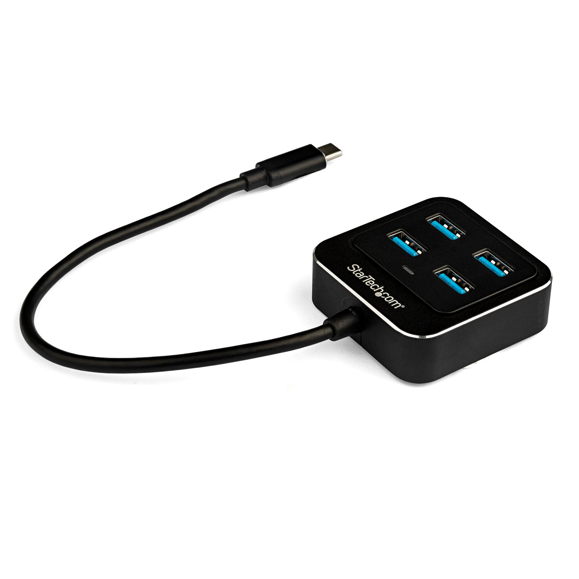 StarTech HB31C4AB — USB‑C to 4‑Port USB‑A Hub (USB 3.2 Gen 1, 5Gbps)