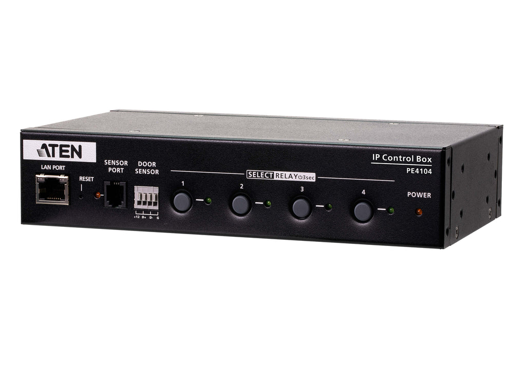 ATEN PE4104 — 4‑Outlet Metered‑by‑Outlet Rack PDU (Remote Power Management, 1U, 15A, Network‑Managed)