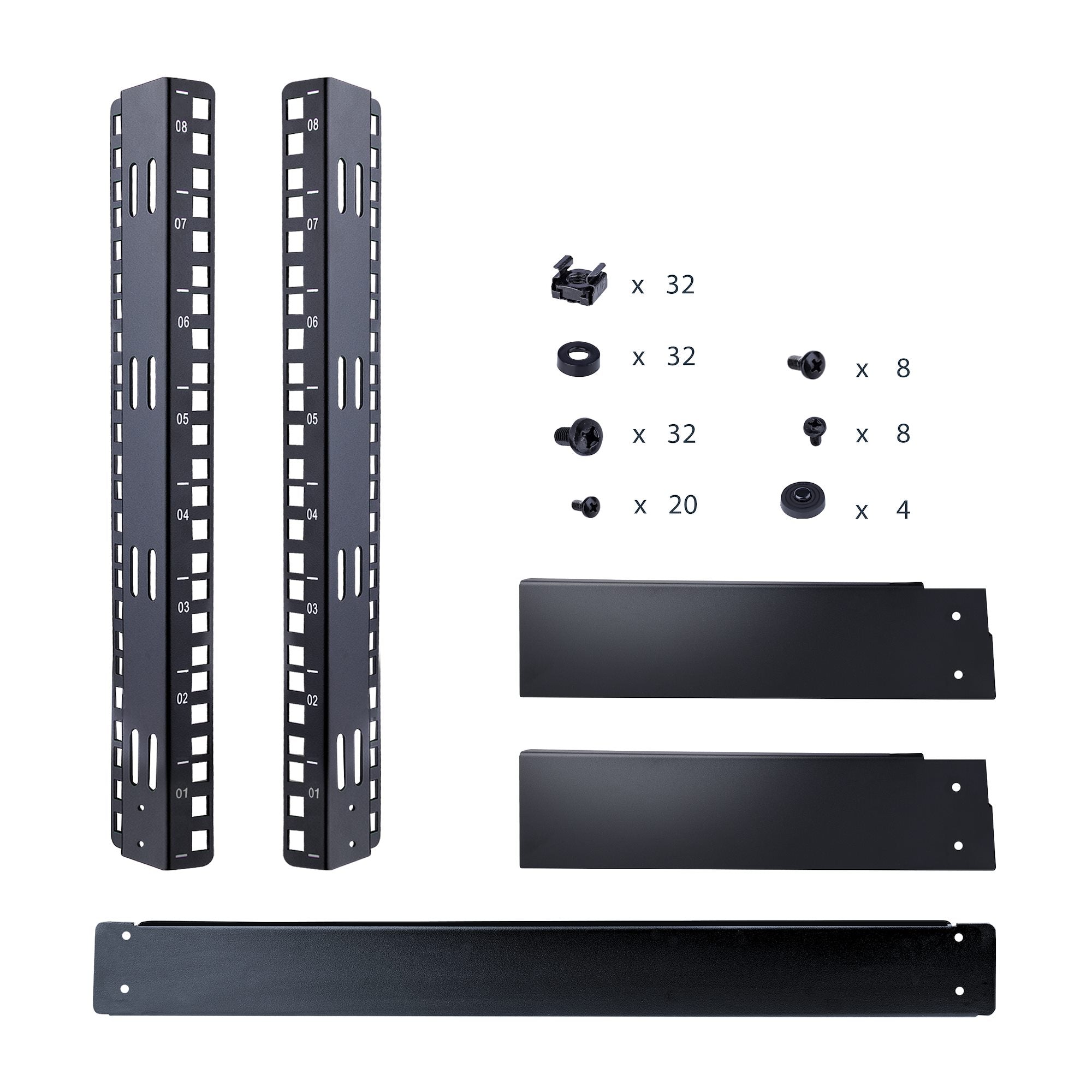StarTech RK8OD — 8U Desktop Open‑Frame Rack (2‑Post, Free‑Standing, 19" EIA‑310 Standard)