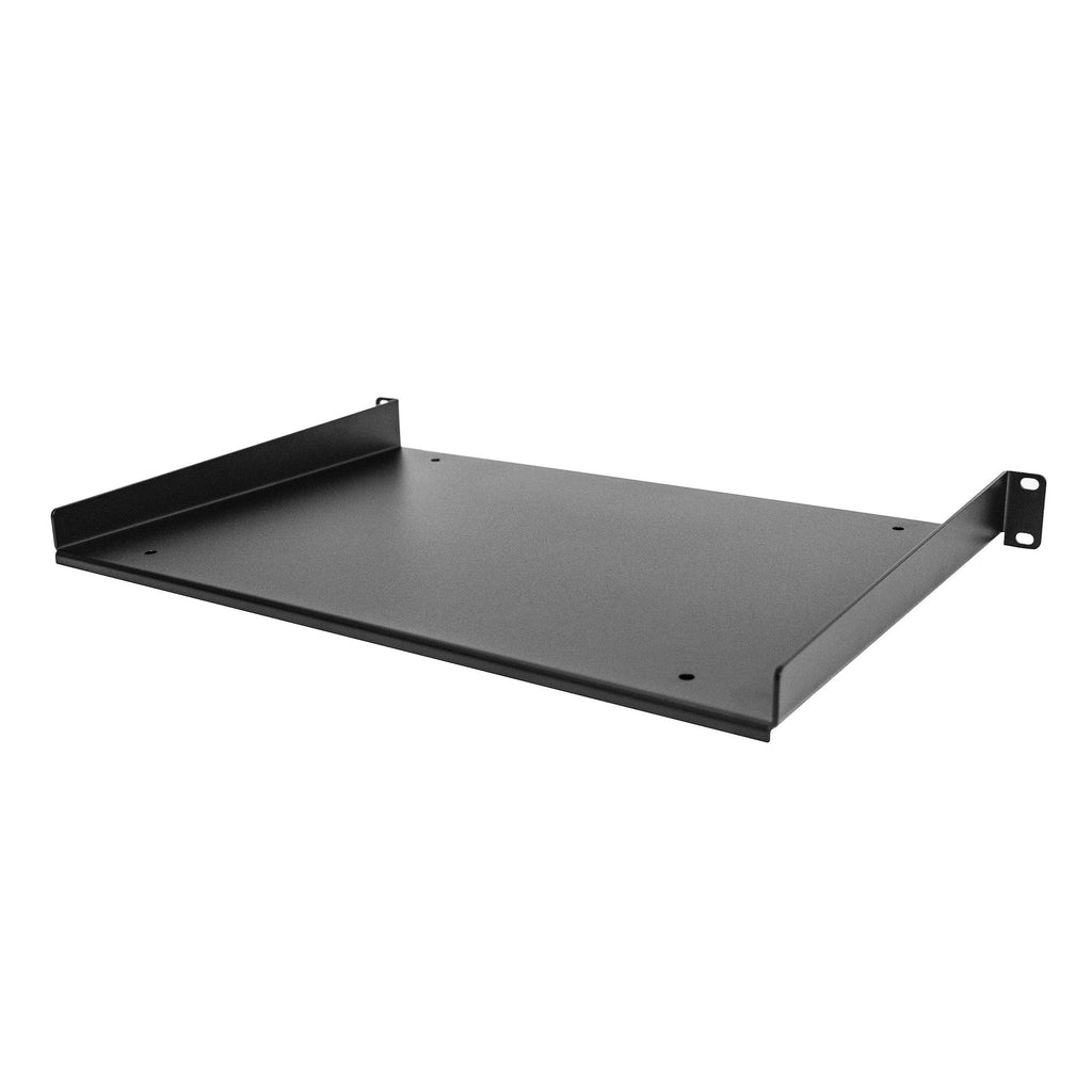 StarTech SHELF‑1U‑12‑FIXED‑S — 1U 12" Deep Fixed Rack Shelf (Steel, Vented, 19" Rackmount)