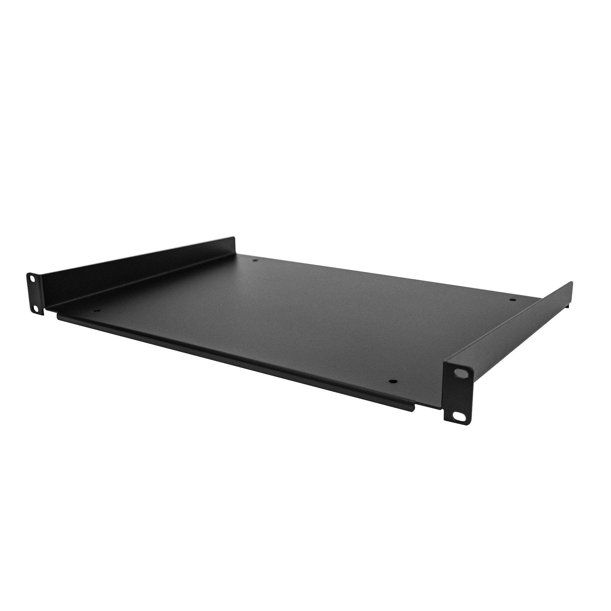 StarTech SHELF‑1U‑12‑FIXED‑S — 1U 12" Deep Fixed Rack Shelf (Steel, Vented, 19" Rackmount)