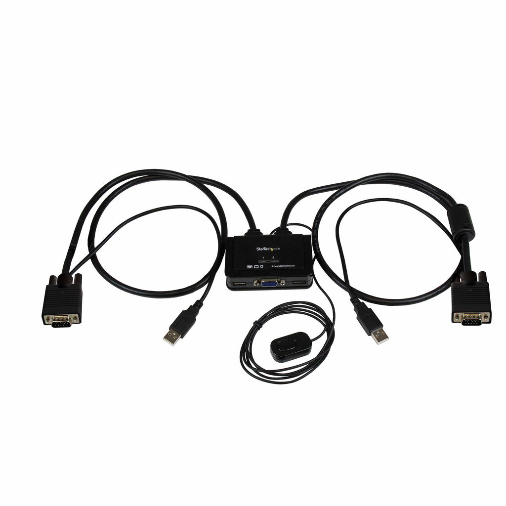 StarTech SV211USB — 2‑Port USB VGA KVM Switch (Compact, Bus‑Powered)